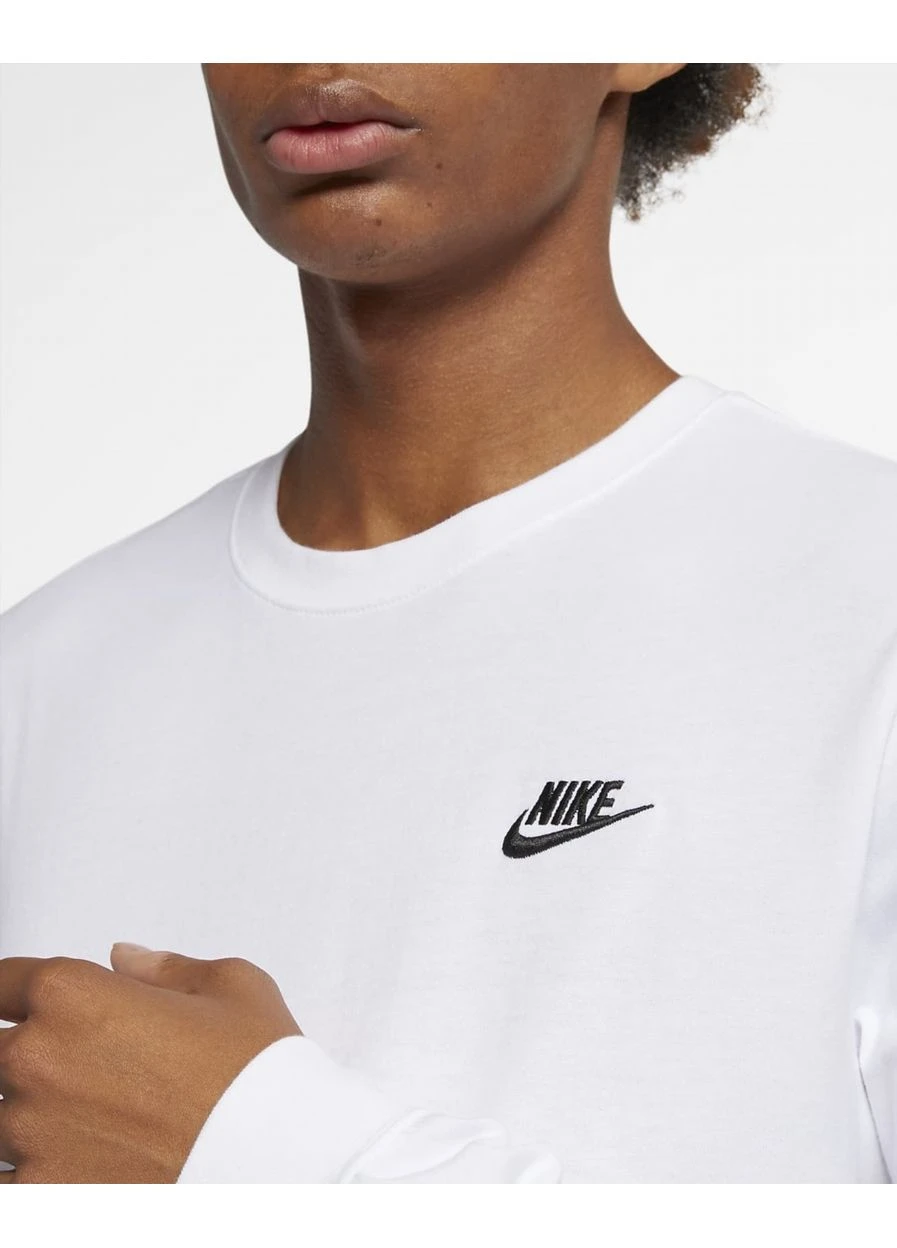 Белый демисезонный лонгслив Nike