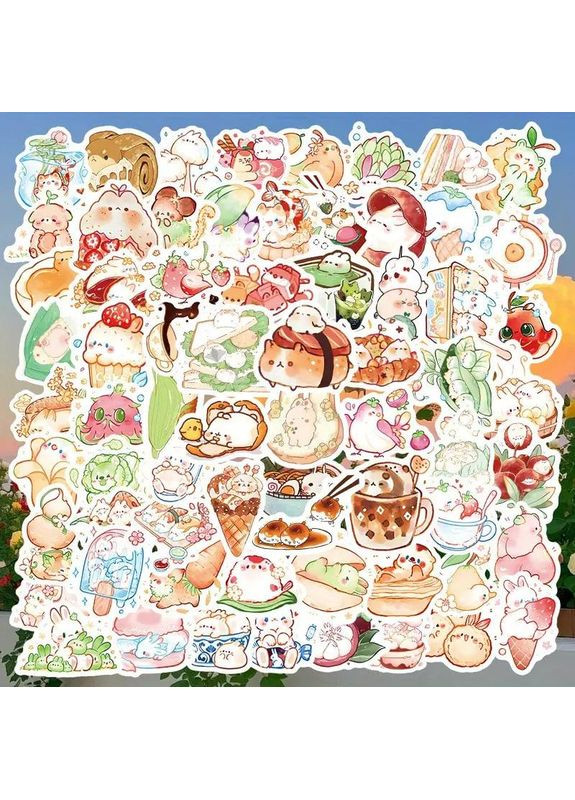 Набір наклейок 103 шт Стікери, милі наліпки, яскраві наклейки No Brand (366890404)