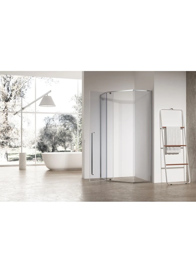 Душевая кабина без поддона SR SC06-90x90x200-TR-01 прозрачное стекло Easy Clean 8мм, хром (KR5364) KOER (388166248)