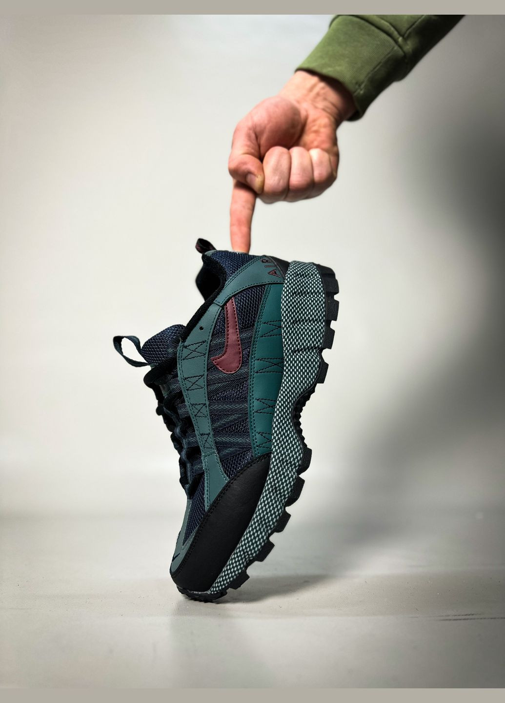 Синие демисезонные кроссовки мужские nike air humara qs 'faded spruce' | найк аир хумара синие No Brand