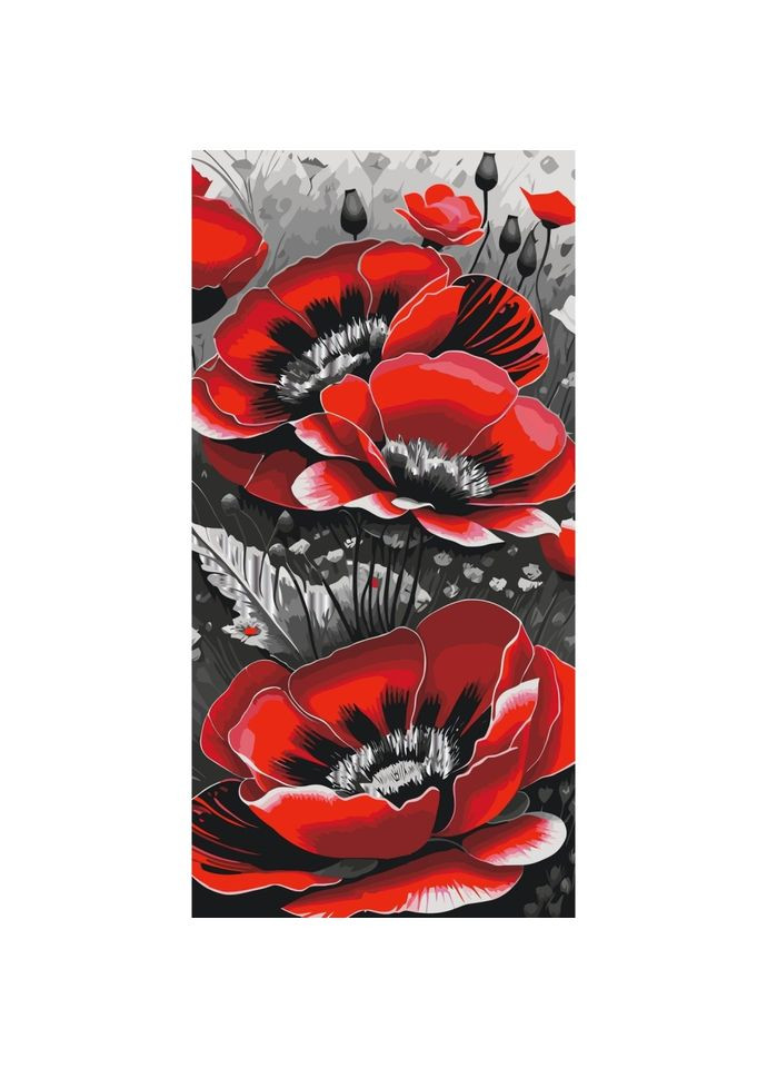 Картина "Красные маки" с металлизированными красками 40*80 см. Art Craft (304289205)
