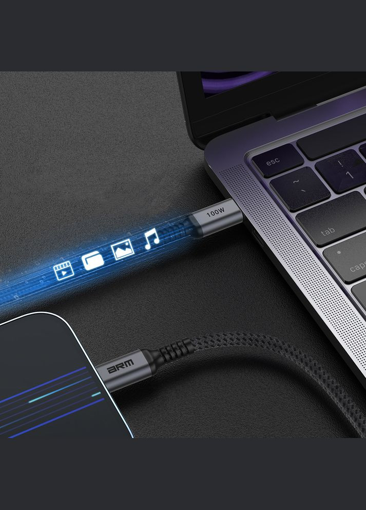 Кабель PD 100W Aluminum Alloy 1m BlackGray (ARM69370) ArmorStandart (269108304)