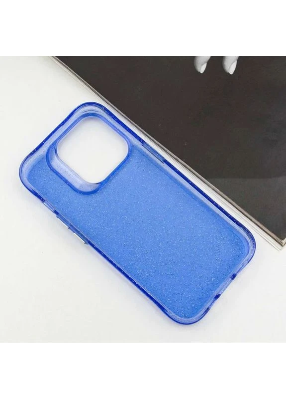 Чехол TPU Radiance для Apple iPhone 14 Pro Max Блёстки Синий No Brand (402176906)