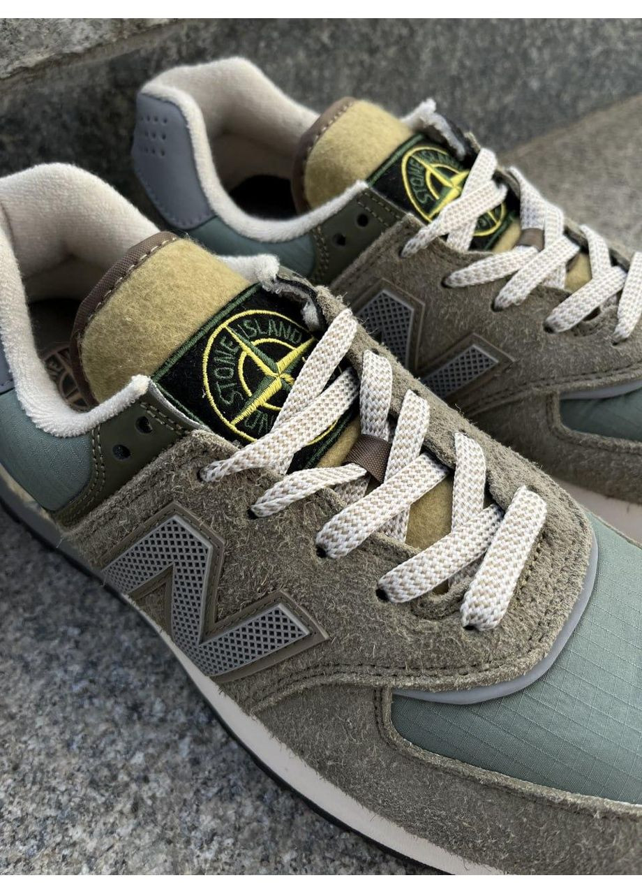 КРОССОВКИ ЖЕНСКИЕ NEW BALANCE 574 LEGACY STONE ISLAND НЬЮ БЕЛАНС 574 No Brand белые демисезоны (367173109)