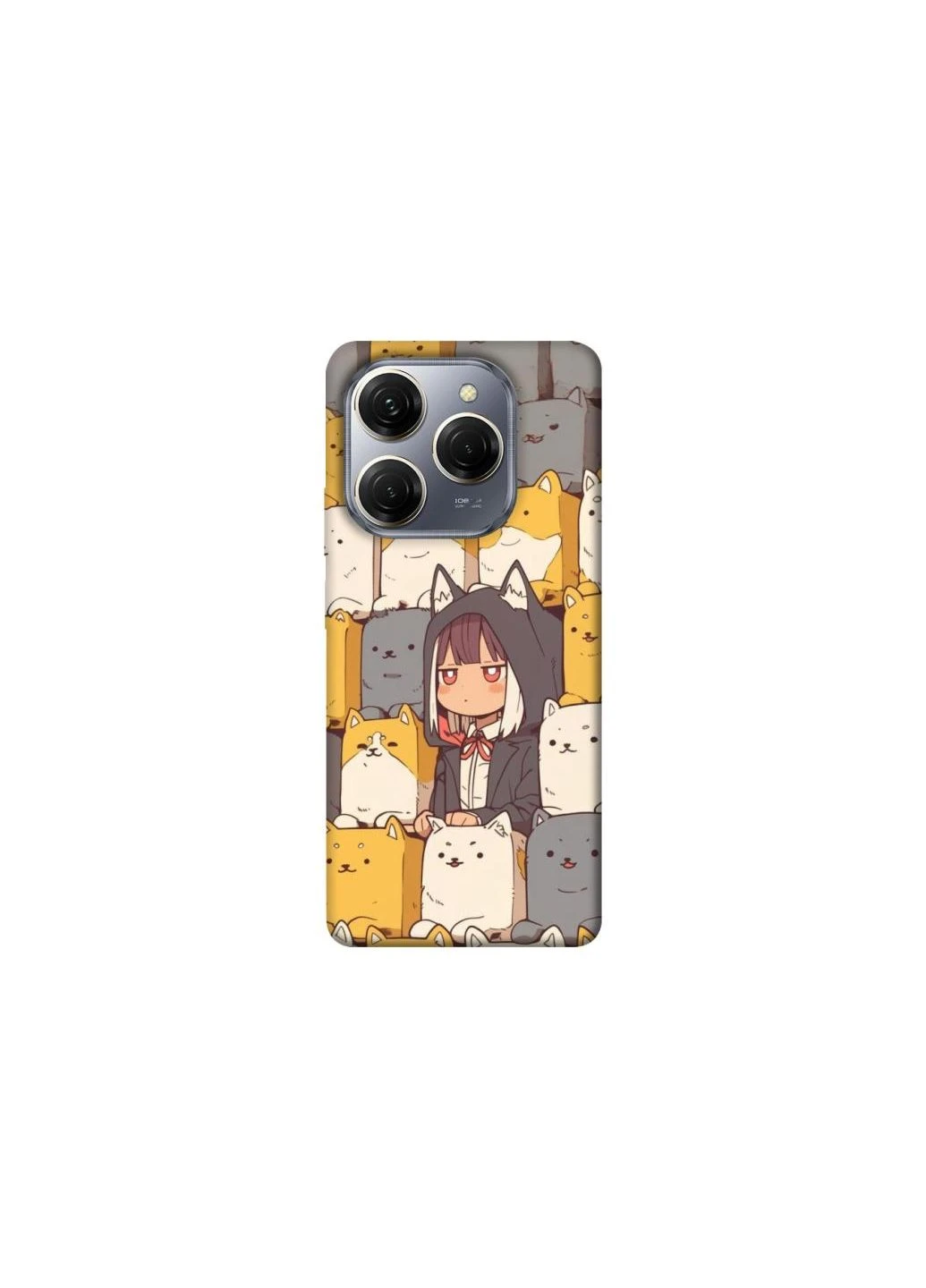 Чохол на TECNO Spark 20 Pro Like a cat Frontalka (352215642)