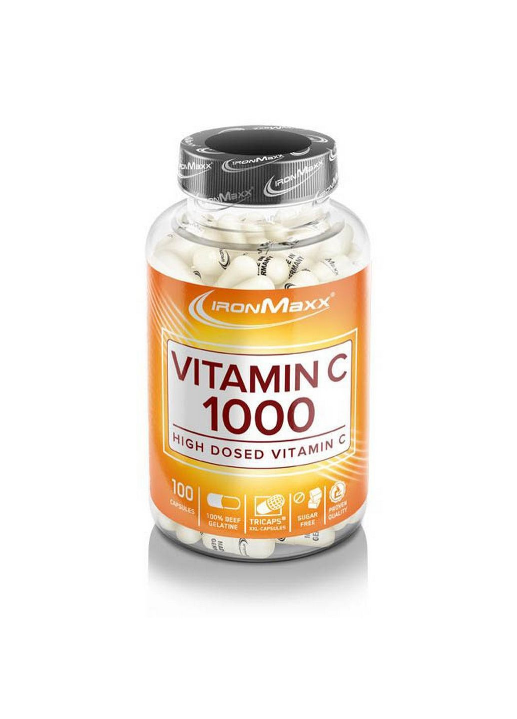 Витамины и минералы Vitamin C 1000, 100 капсул Ironmaxx (293421647)