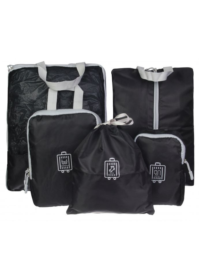 Набір Косметичок дорожніх з чорними сумками тканинними Unbranded (262977440)