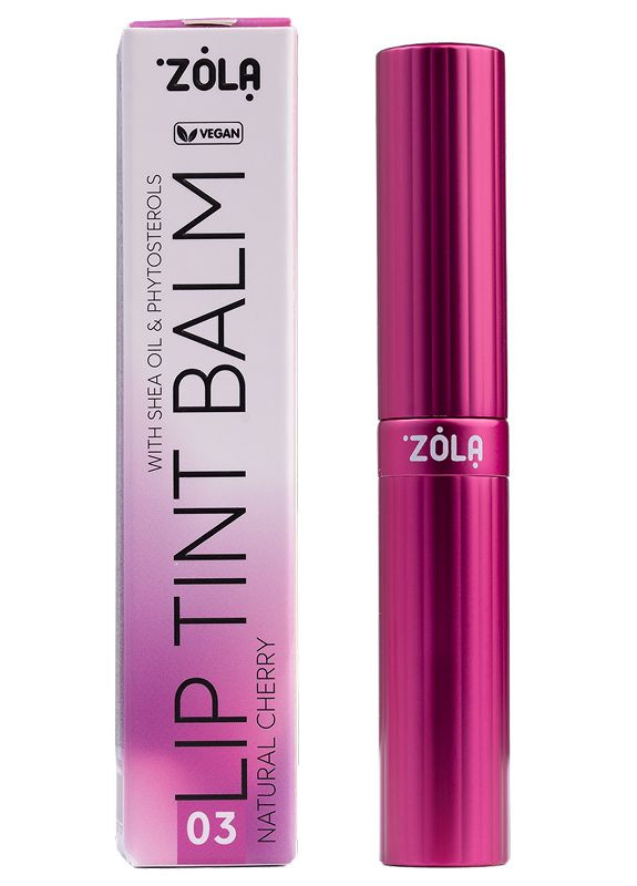 Відтінковий бальзам для губ 03 Cherry Natural Lip Tint Balm, 3г ZOLA (352181802)