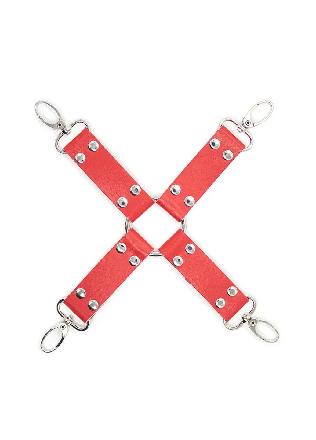 БДСМ Крестовина-фиксатор красного цвета с карабинами We Love (284279277)