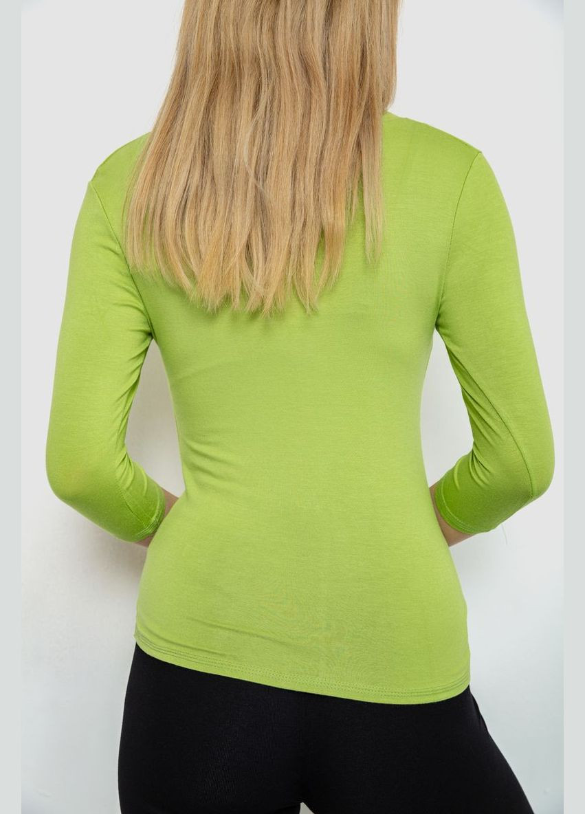 Светло-зеленая демисезон женский лонгслив укороченный с рукавом 3/4 Ager 186R508