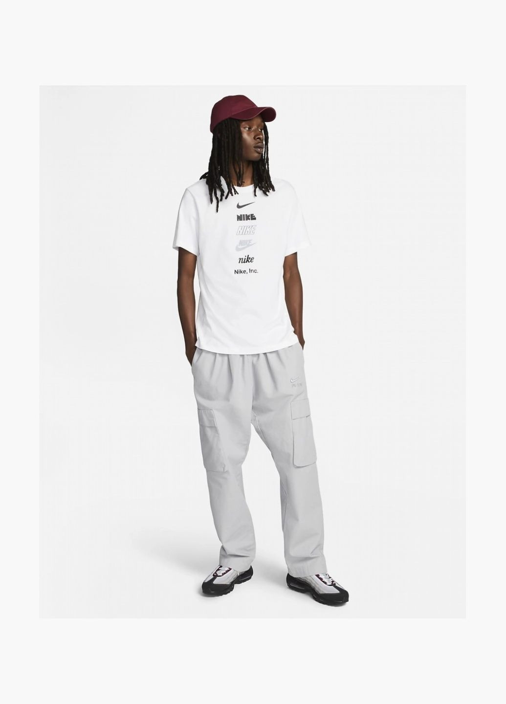 Біла футболка чоловіча stack logo t-shirt white dz2875-100 Nike