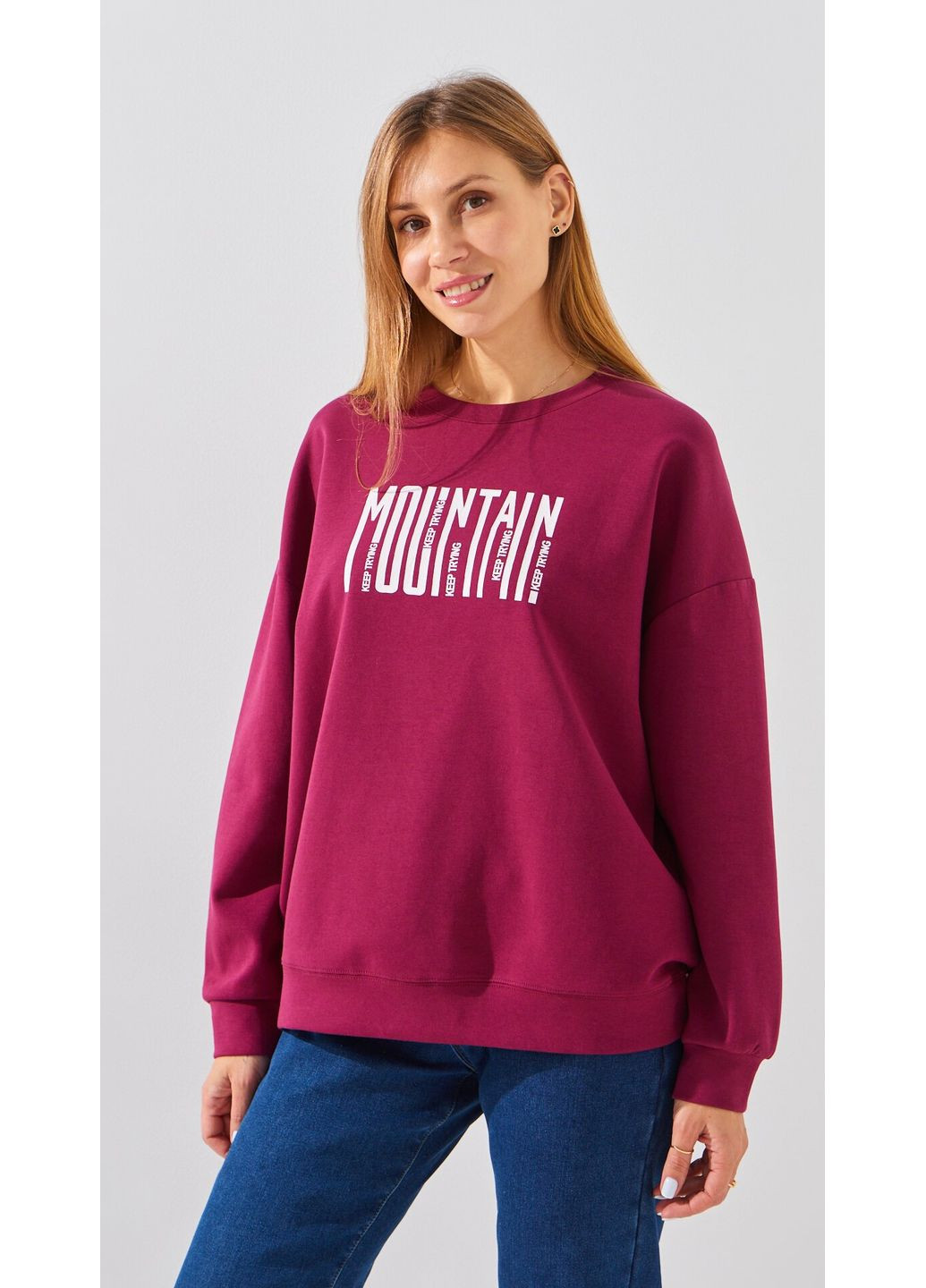 Бордовый свитшот с принтом женский 2529 бордовый shop (2000999181566) On me (366883095)