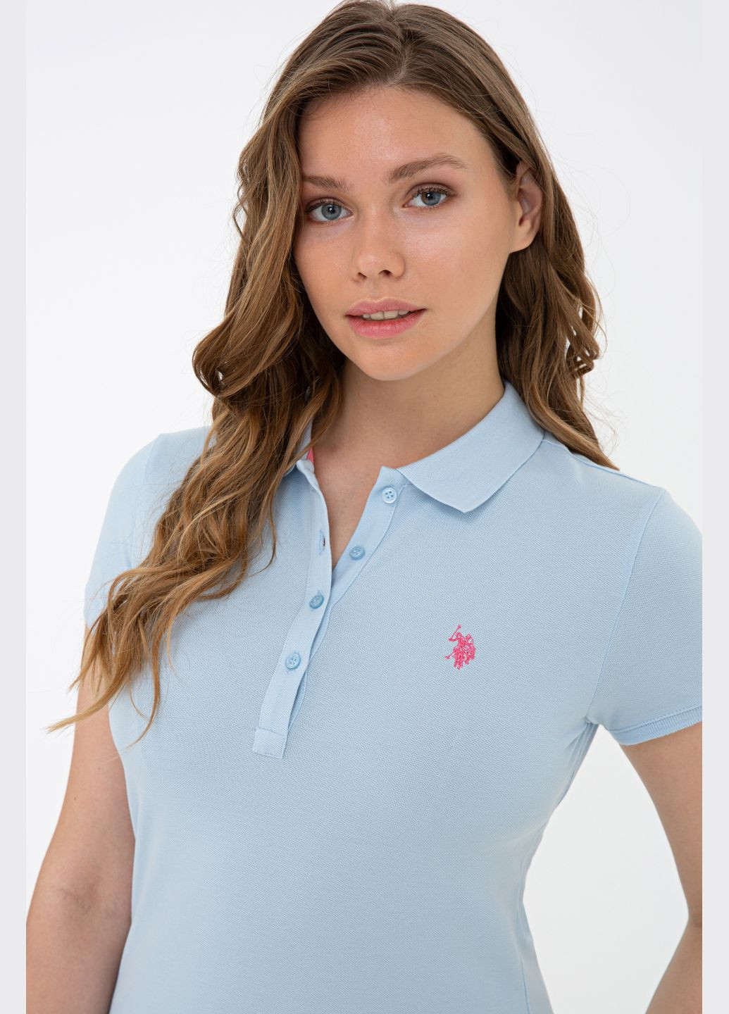 Голубая футболка u.s.polo assn женская U.S. Polo Assn.