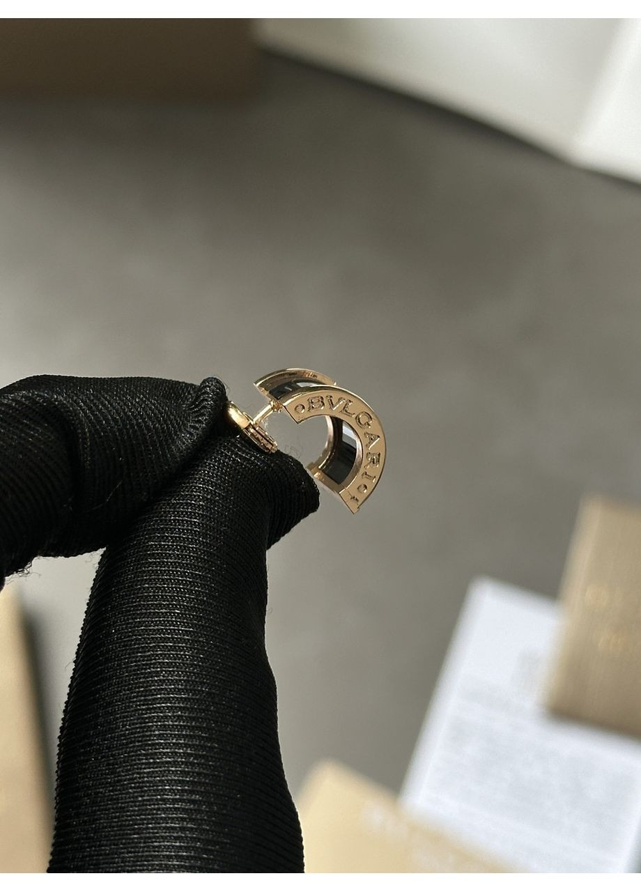 Bvlgari B.zero1 Earrings in 18K Rose Gold/Black Ceramic No Brand (362044591)