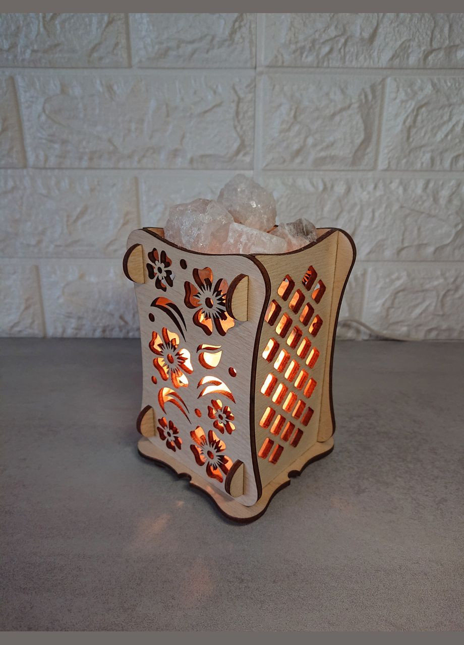 Модель Открытая цветы Полезный соляный светильник лампа 100% из соли (66336110) No Brand (306633867)