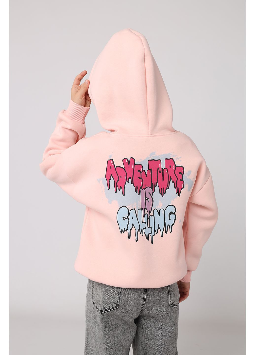 Худі для дівчинки колір світло-рожевий ЦБ-00284536 Yuki (366265379)