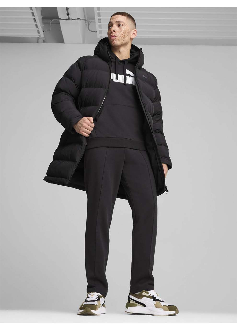 Чорна демісезонна чоловіча куртка mono parka чорний Puma