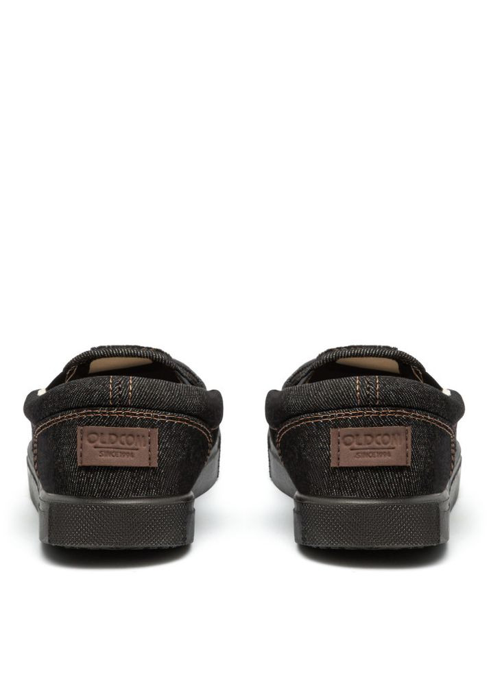 Сліпони унісекс BOSTON чорні на чорній підошві котон Oldcom SB (253916325)