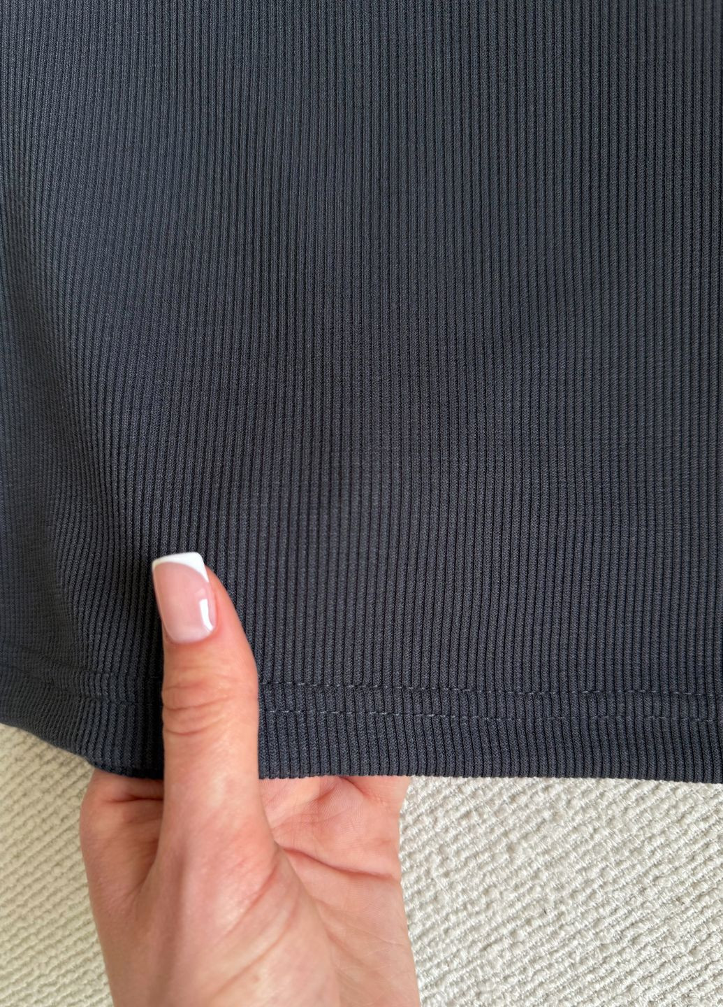 Сіра пляжна, повсякденний, кежуал вільна літня сукня трапеція в рубчик з короткими рукавами кльош, сукня-футболка, а-силует Merlini однотонна