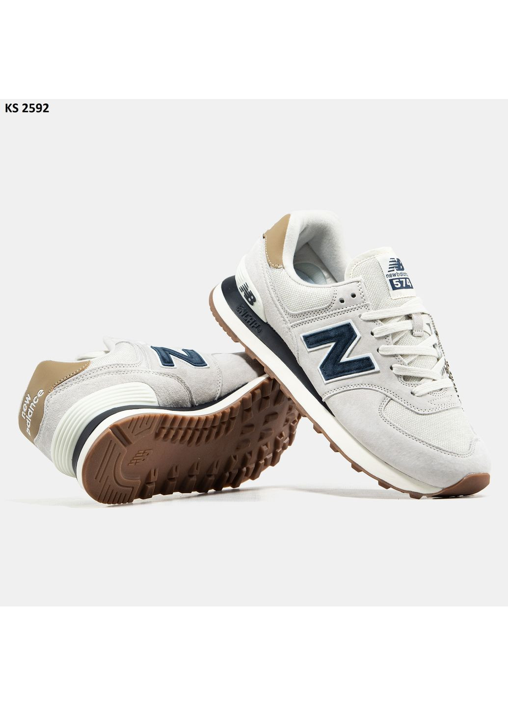 КРОСІВКИ ЖІНОЧІ NEW BALANCE 574 BEGE НЬЮ БЕЛАНС 574 No Brand комбіновані демісезони (368870212)