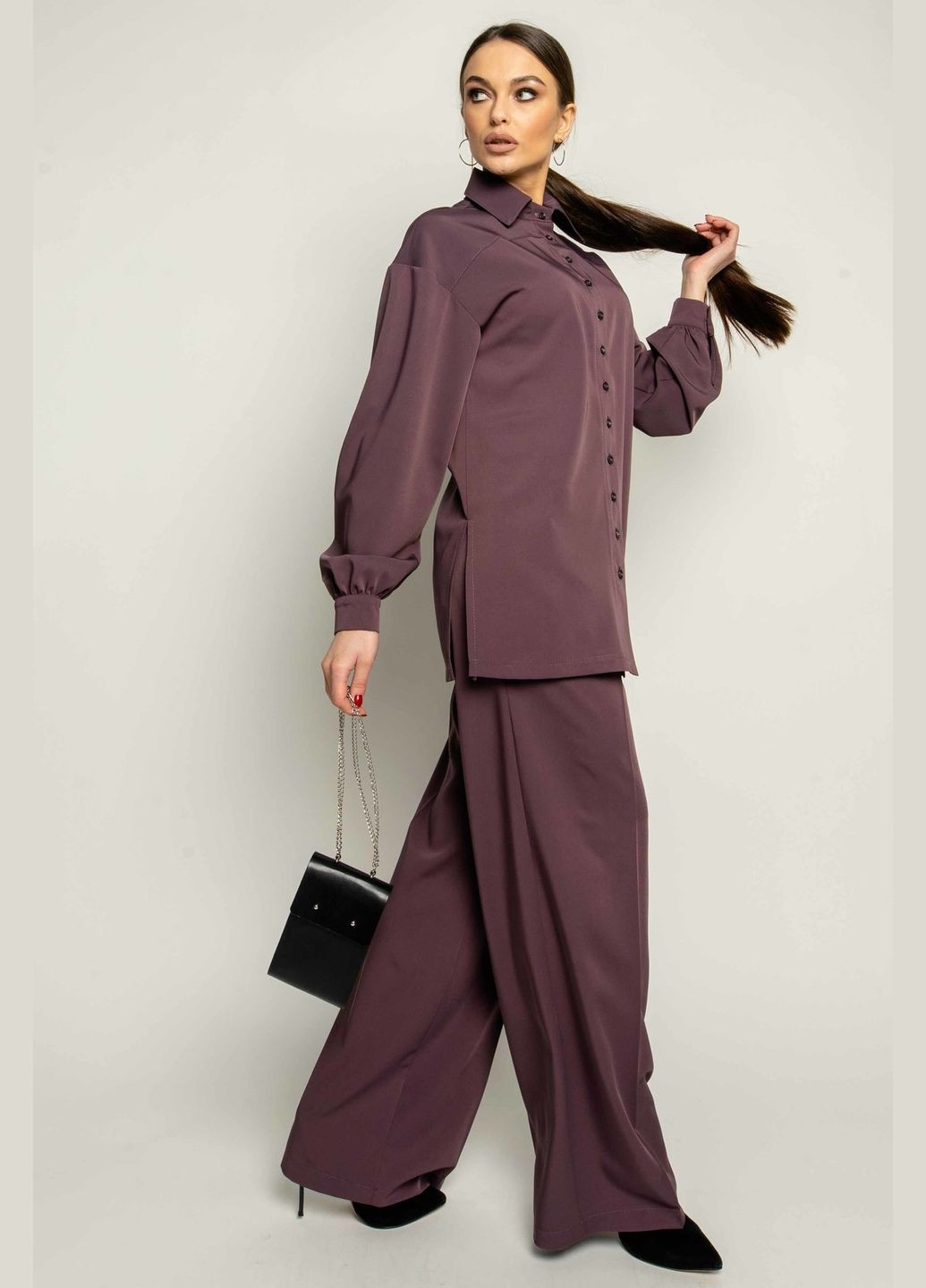 Фиолетовая повседневный рубашка RiMari