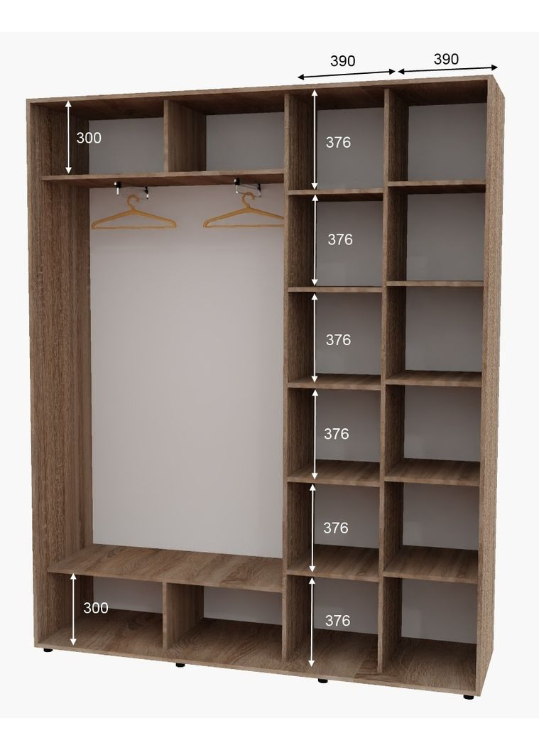 Шафа-купе дводверна 200*45*230 Дуб Сонома трюфель Дзеркало/Дзеркало з піскострумним малюнком Алекса (360467972)