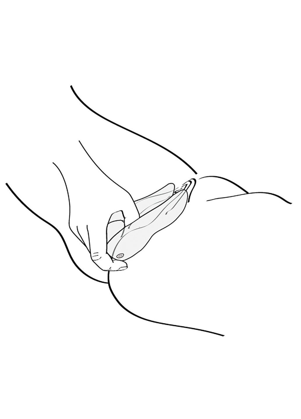 Клиторальный вибратор Aiko черного цвета, 10.5 см х 6.5 см Shunga (297134374)