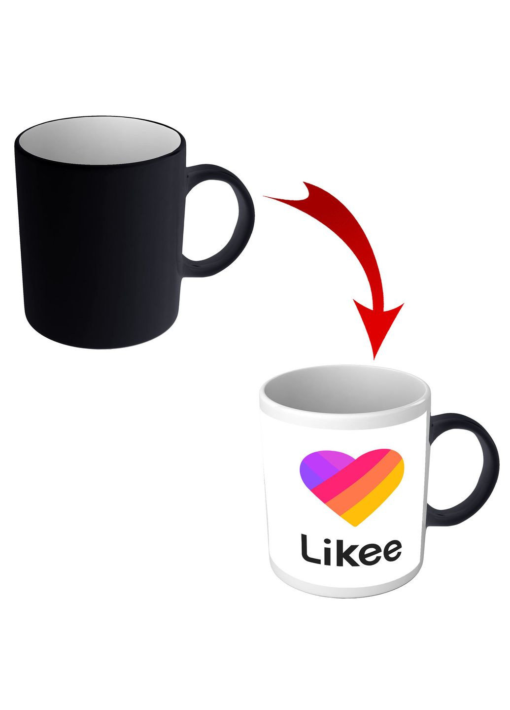 Чашка хамелеон Likee в подарок девочке No Brand (302521715)