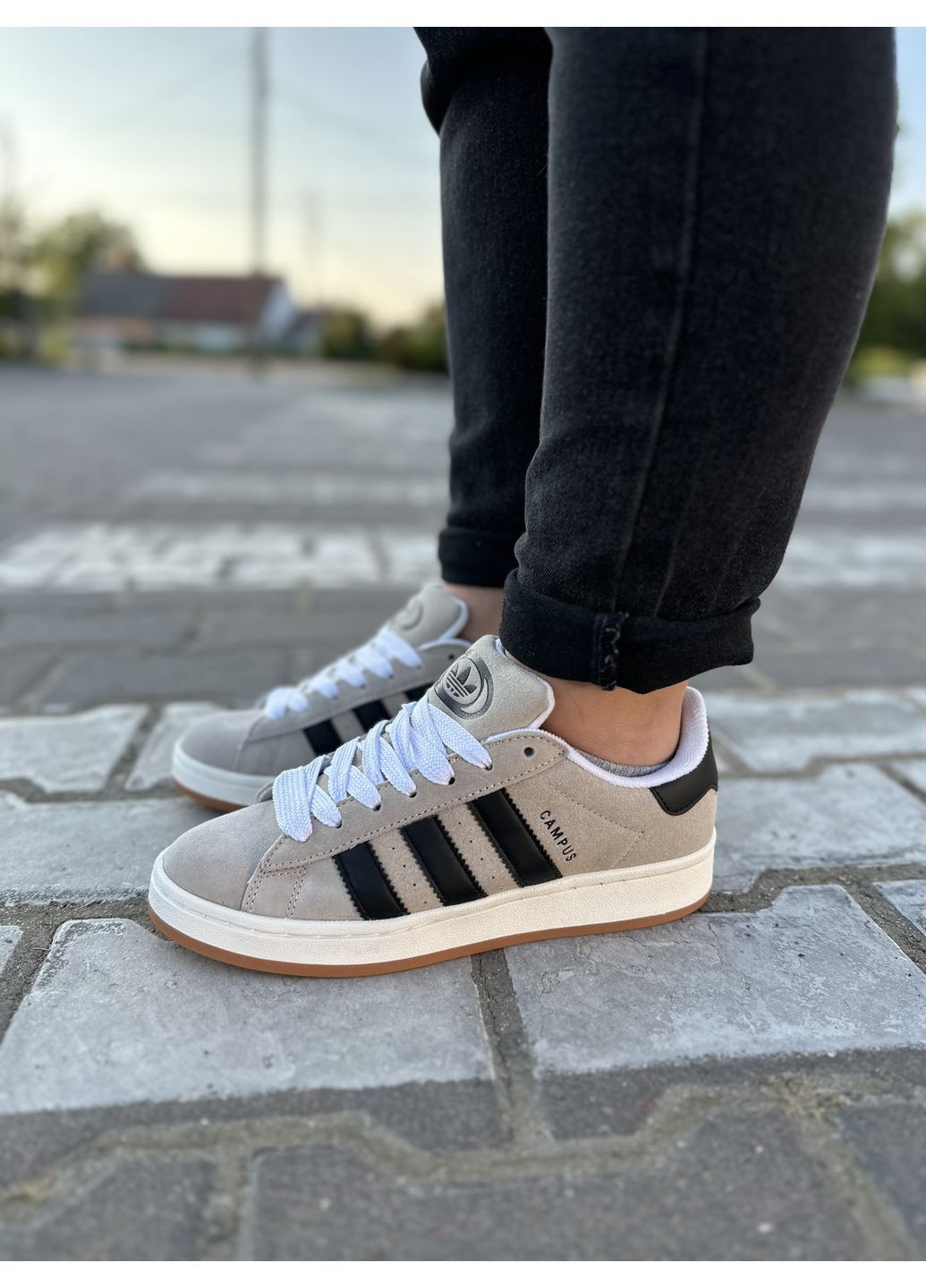 КРОСІВКИ ЖІНОЧІ ADIDAS CAMPUS 00S GREY BLACK АДІДАС КАМПУС No Brand сірі демісезони (367167451)