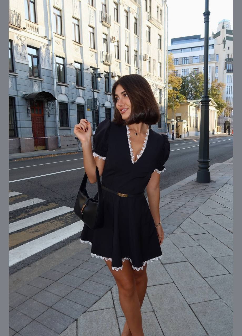 Чорна жіноча сукня креп No Brand