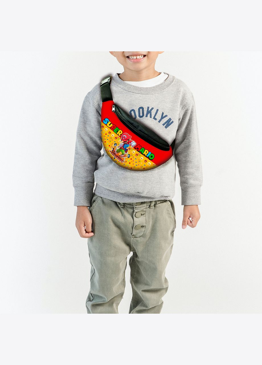 Сумка-бананка супер маріо "Super Mario" з принтом, 35х15см, дитяча, молодіжна No Brand (306438330)