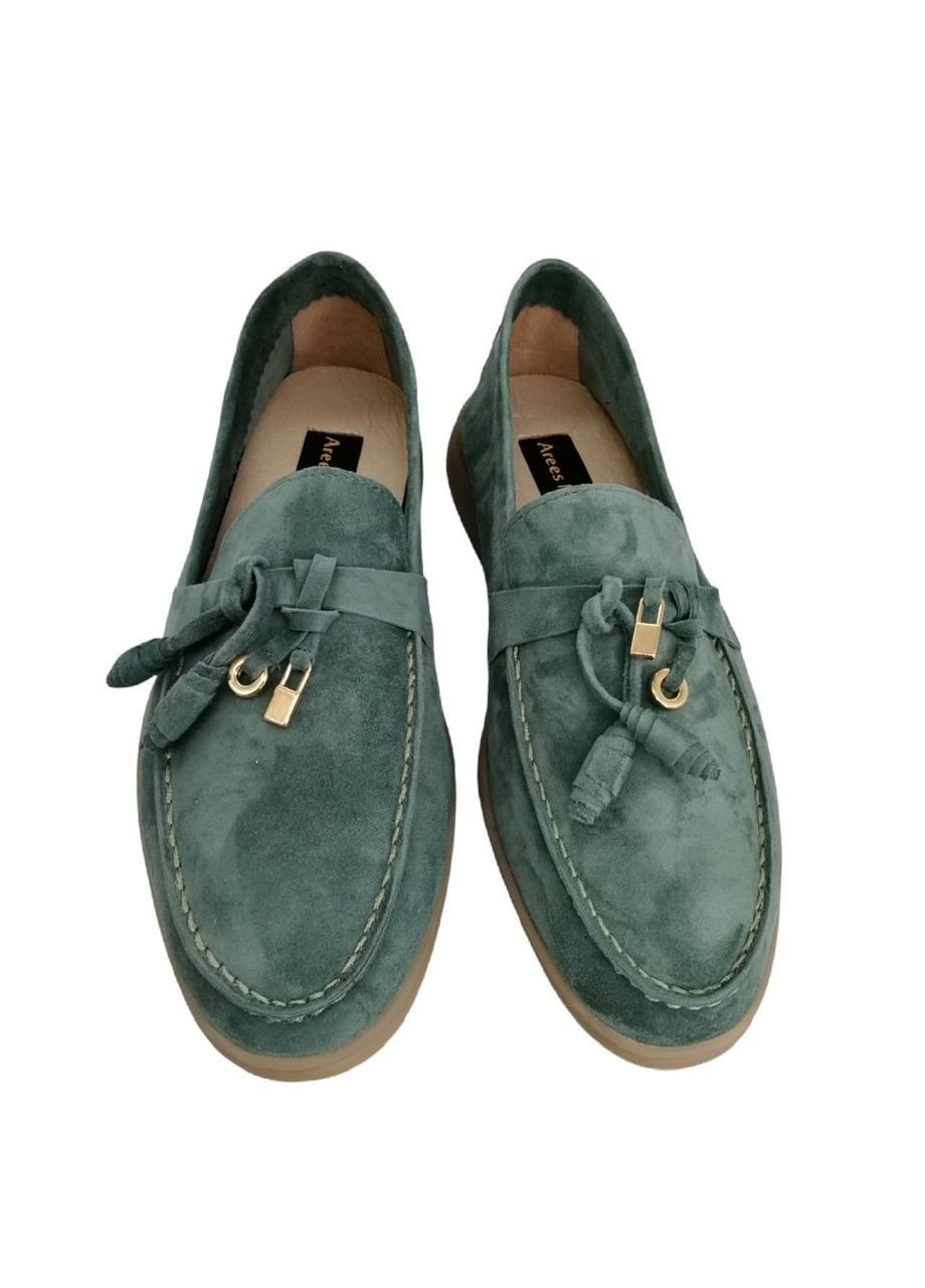 Зеленые мокасины (р) замша 0-1-1-am-1015-7-310y Arees Meniwa