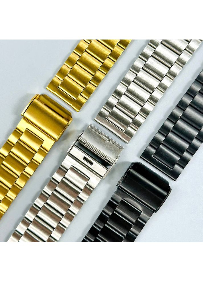 Ремінець браслет Stainless Metal 22 мм для Apple Watch 44 / 45 / 46 / 49 mm Smart RS0501 ремішок металевий сталь No Brand (363976299)