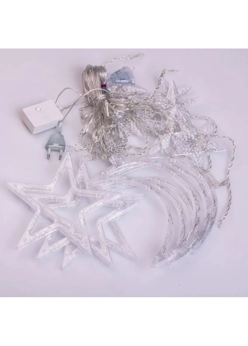 Электрическая гирлянда Звезда штора 3 метра на окно для фотозон синяя WYF11BL (A-033200) Garlando (358933733)