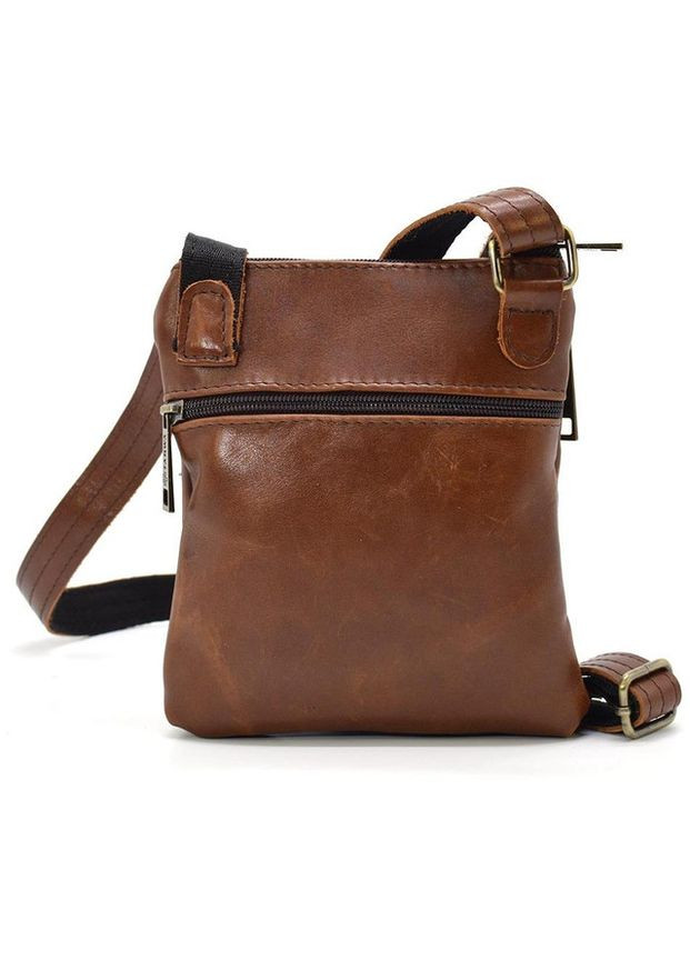 Сумка планшет через плечо мужская из натуральной кожи для телефона и для документов маленькая Рыжий 38120 TARWA (355245421)