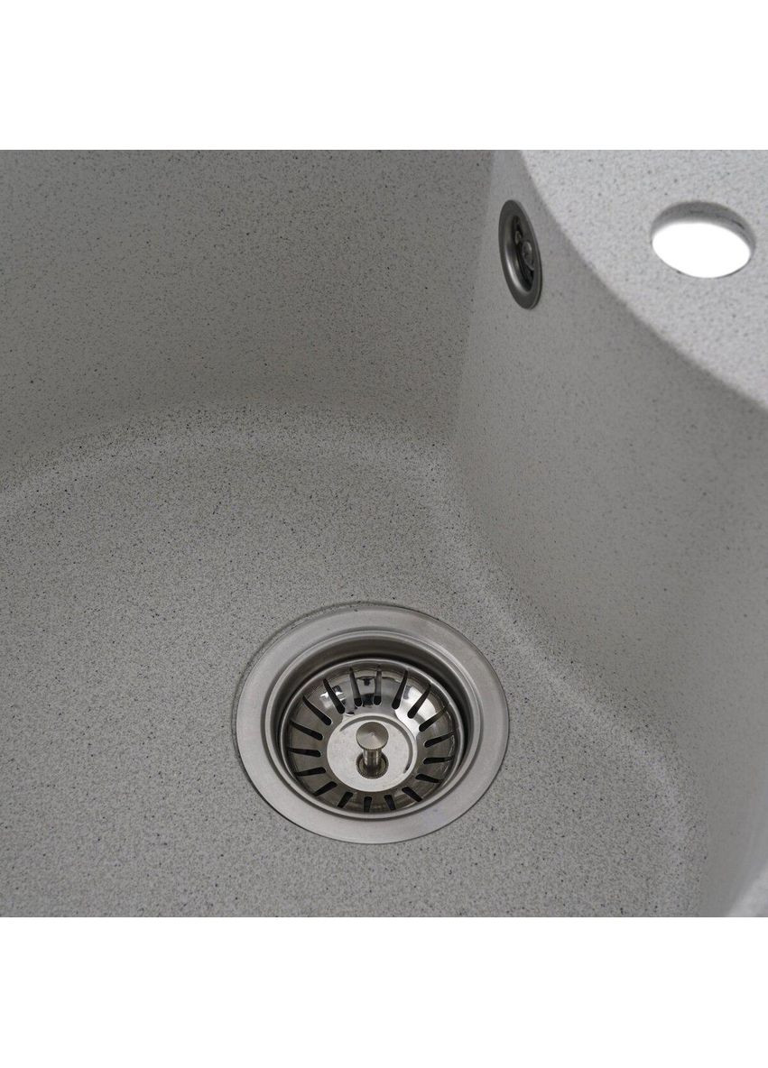 Гранітна мийка для кухні TURAS 480 матова Біла в крапку Valeso (342072014)