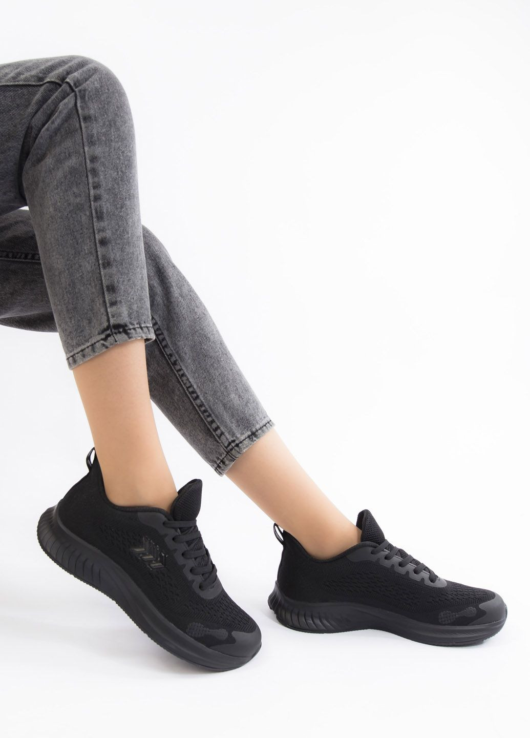 Кроссовки женские Restime чёрные всесезоны (324440787)