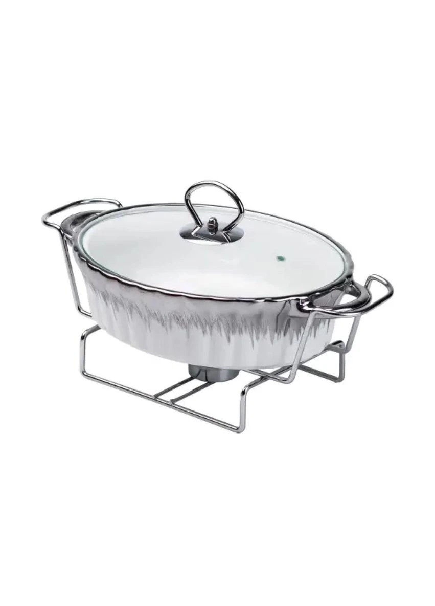 Мармит фарфоровый на 1 л овальный с подогревом 31×19×13 см HP1022 Yiwu (387342735)