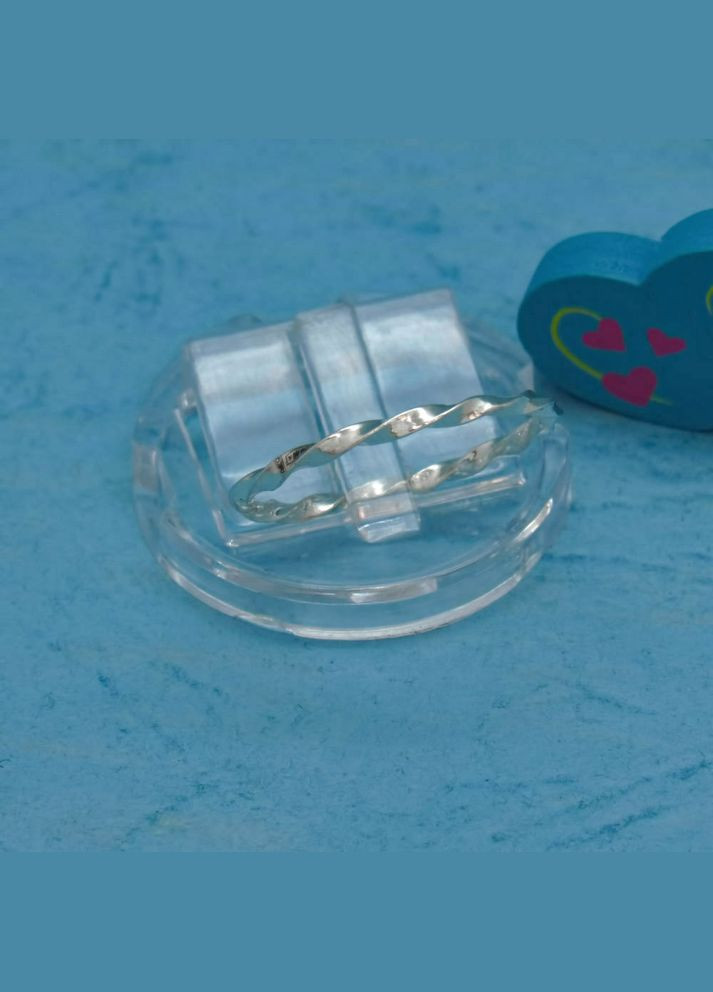 Срібна каблучка тонка "Витий обідок" 18 No Brand (350667137)