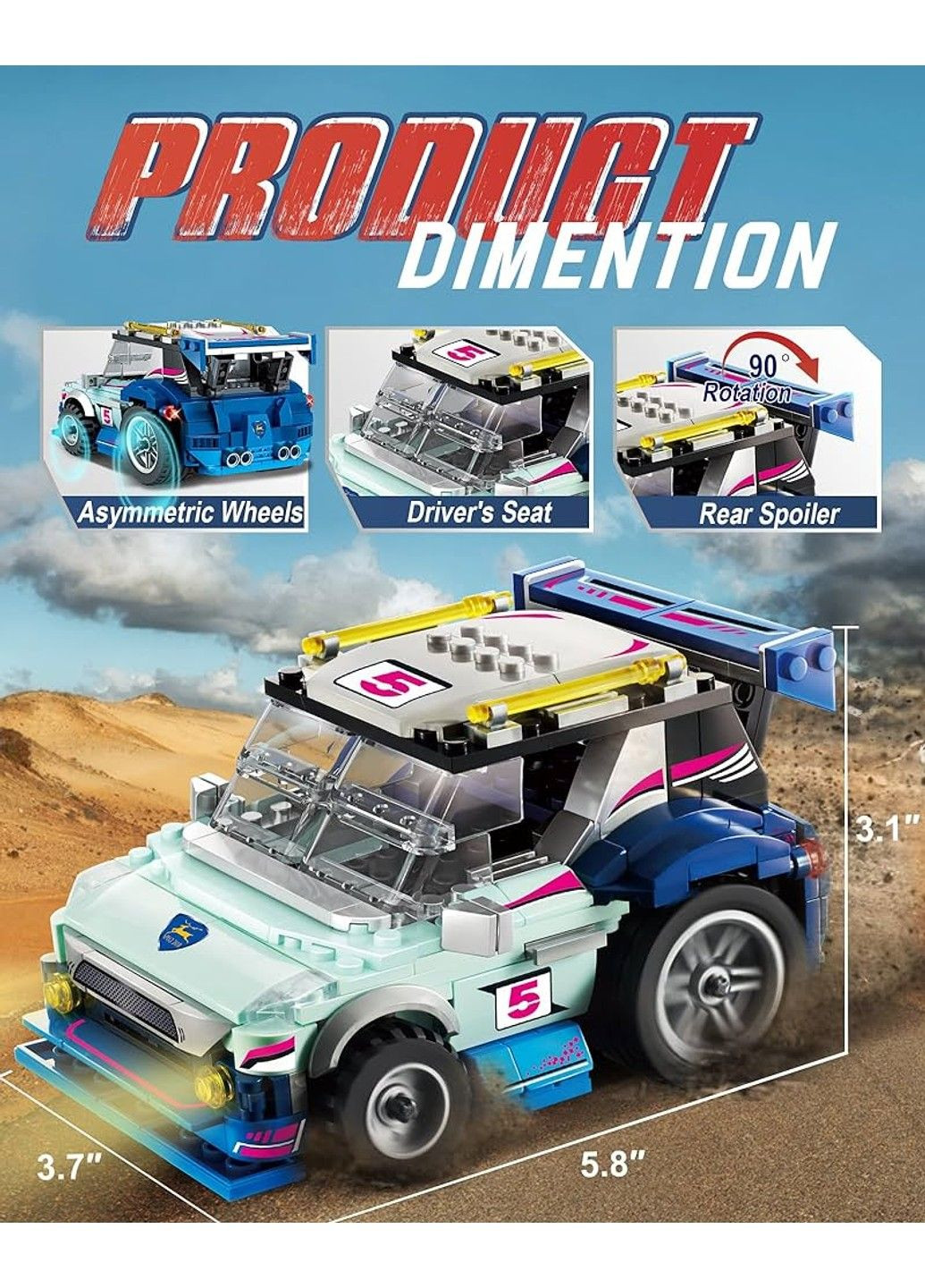 Машина-конструктор на дистанційному керуванні 'Позашляховик' (міні) No Brand (333708684)