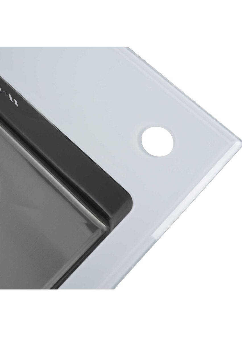 Кухонна мийка Handmade WHITE GLASS 600х510х200 Platinum (336934520)