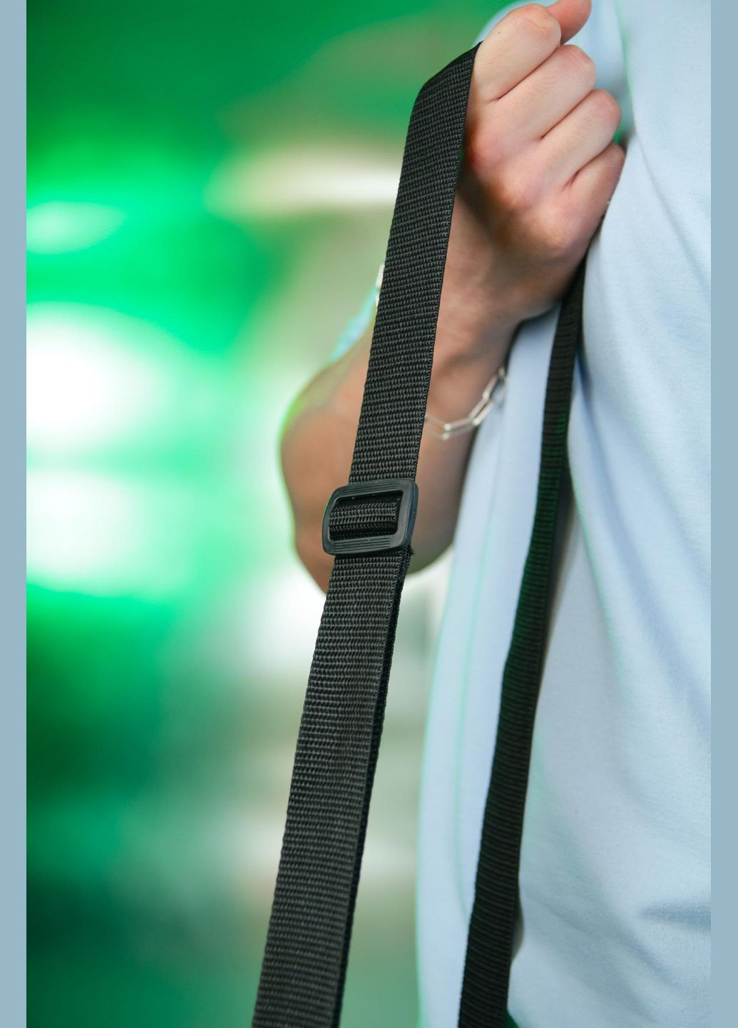 Барсетка черная, белое лого No Brand (322948561)