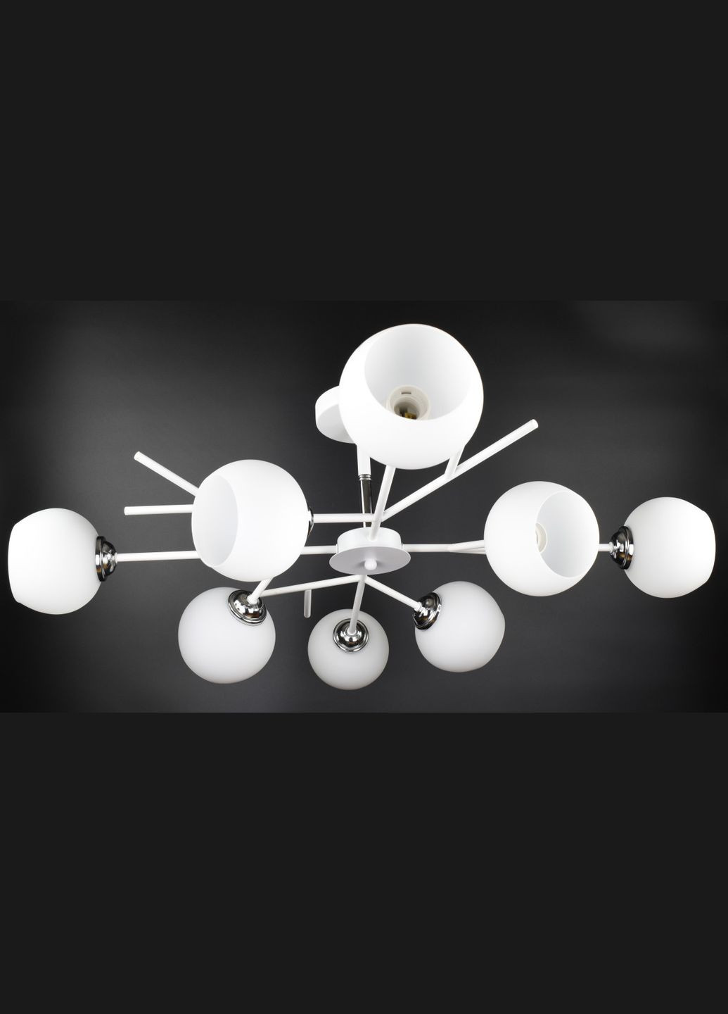 Люстра потолочная на 8 лампочек 27079 Белый 34х85х85 см. Sunnysky (364495471)