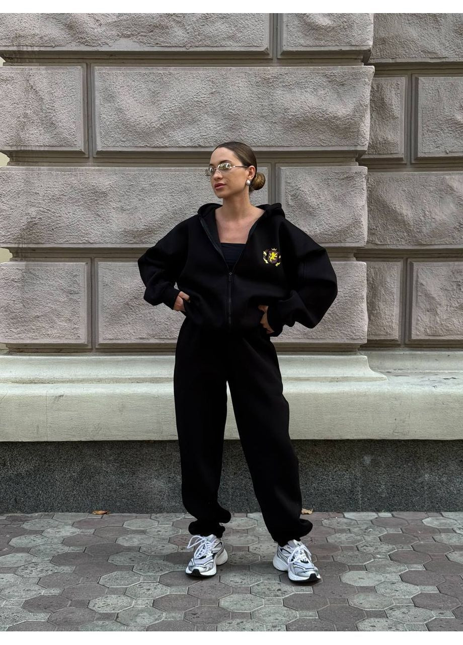 Жіночий костюм оверсайз на блискавці No Brand (372418631)