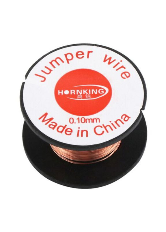 Проволока медная в катушке Hornking для монтажа перемычек / длина 10 м / D=0.10 mm No Brand (322566925)