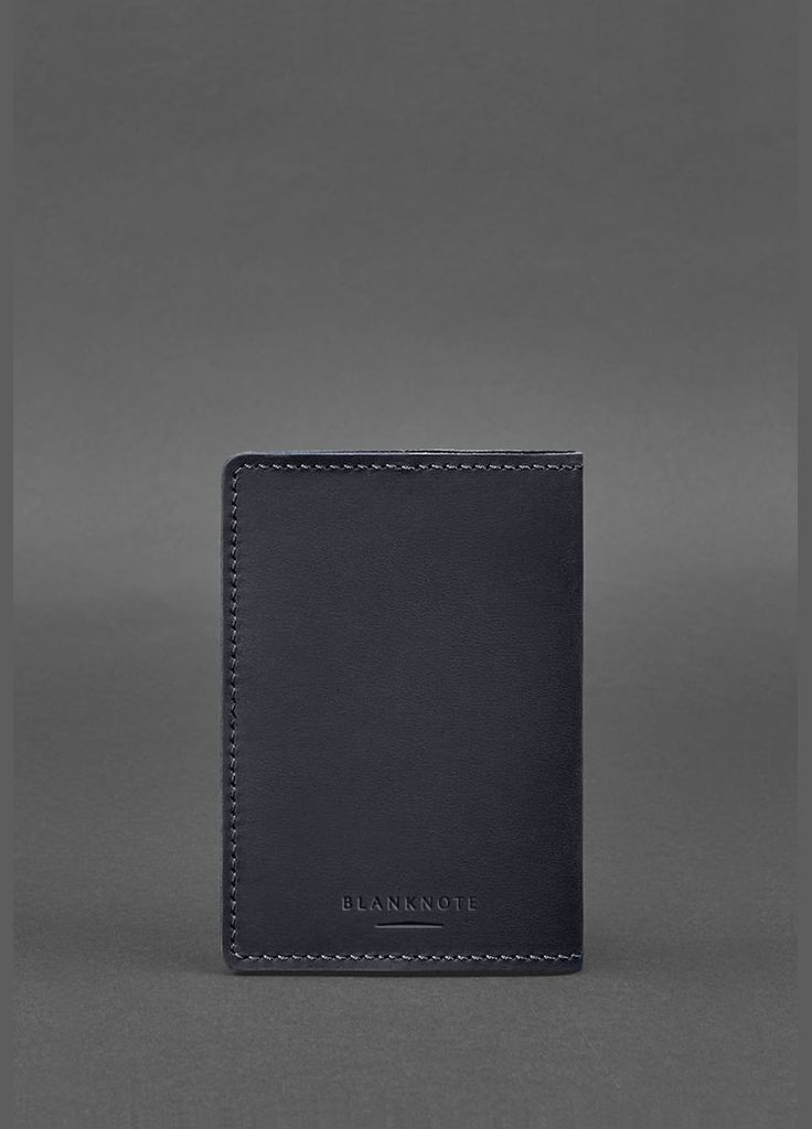 Кожаная обложка для военного билета офицера запаса 8.0 темно-синяя Crazy Horse (A-027686) BlankNote (329186766)