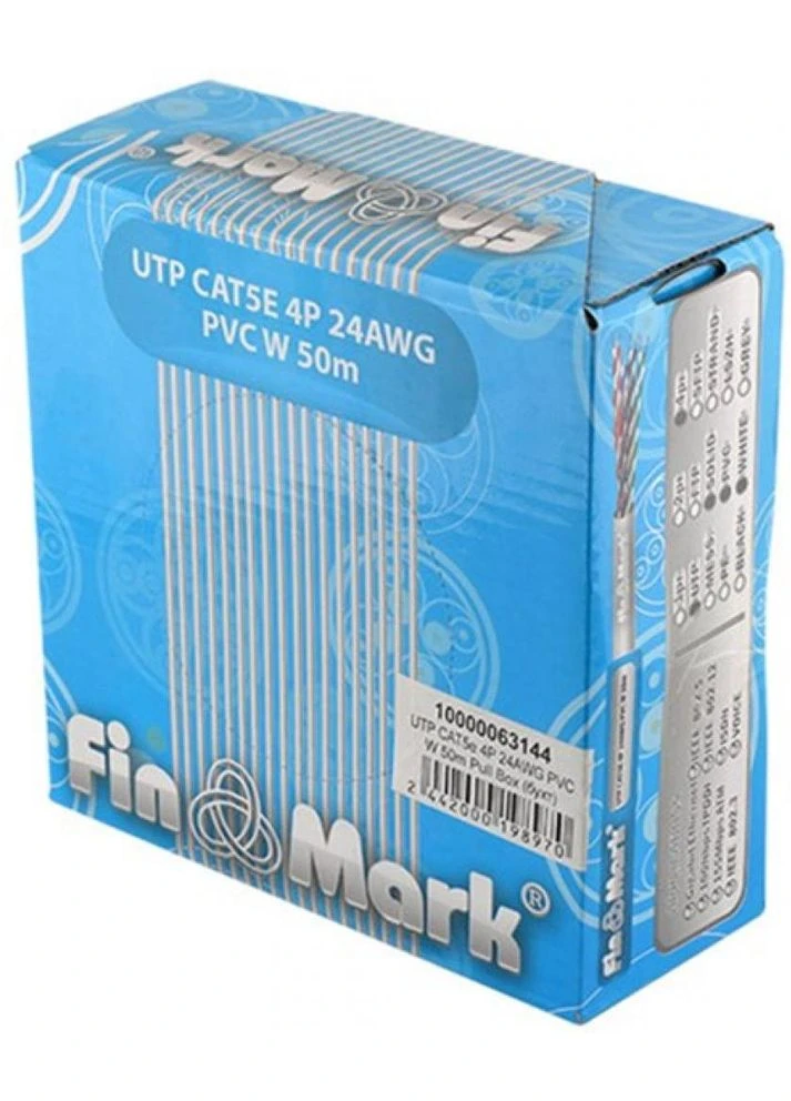 Кабель мережевий UTP 305м CAT5e 4P 24AWG PVC W Pull Box (049449) FinMark (394399669)