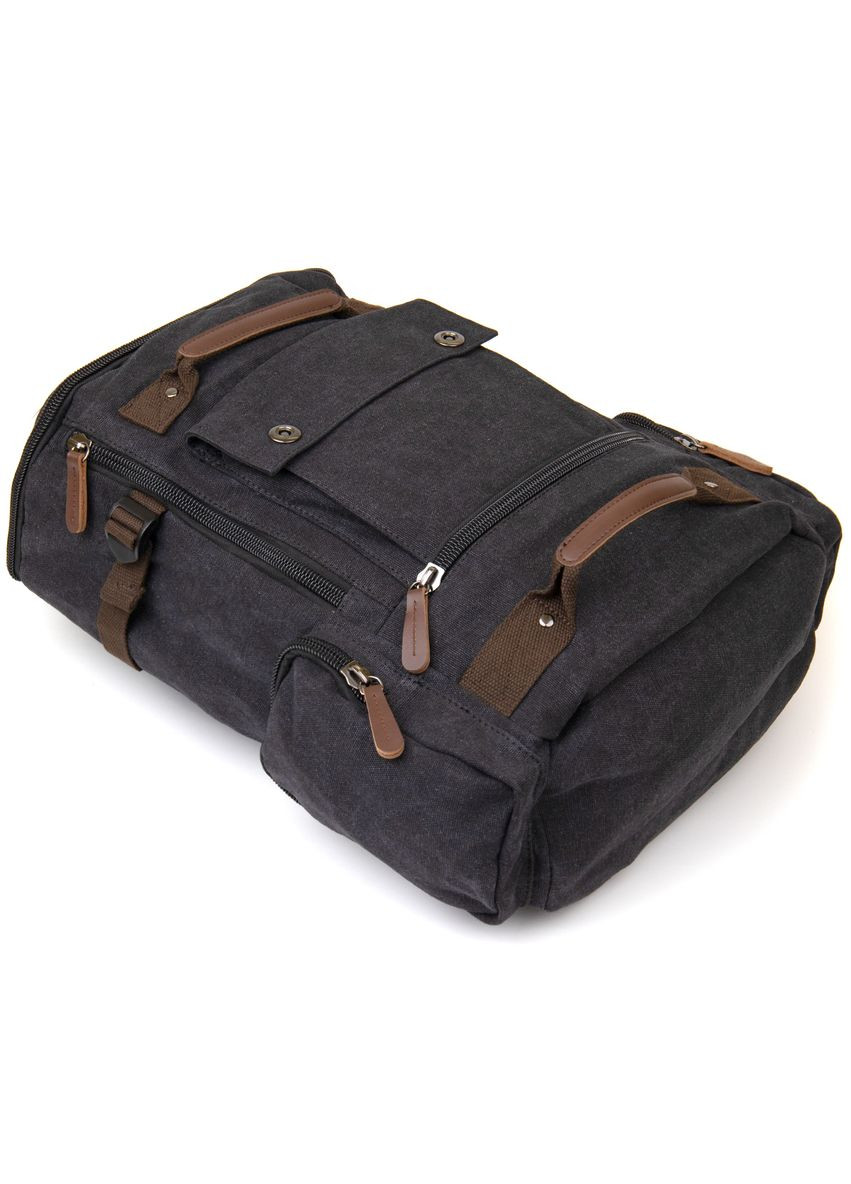 Рюкзак текстильный дорожный унисекс с ручками 20663 Черный Vintage (331907805)