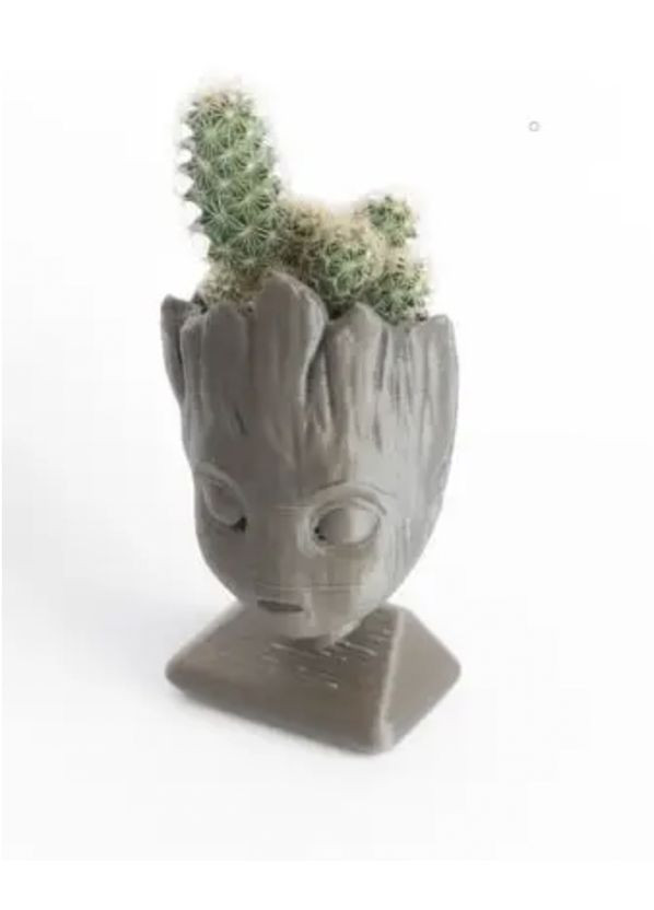 Оригінальний горщик для квітів настільний декоративний "Грут" Вазон - кашпо квітковий пластиковий UA3D (304997091)