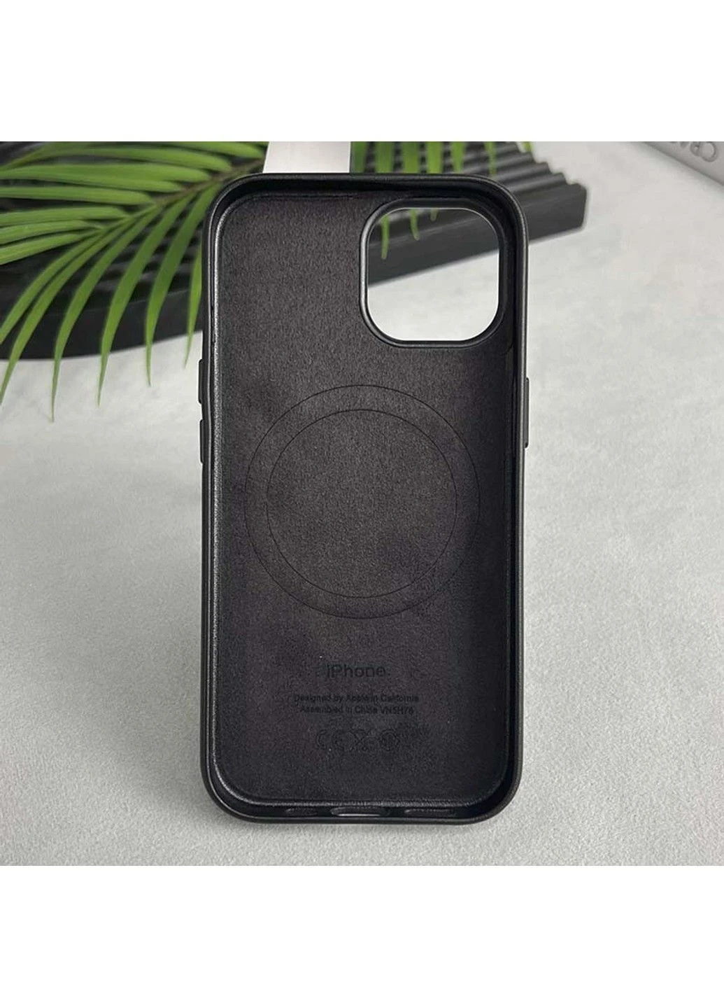 Шкіряний чохол Leather Case (AAA) with MagSafe and Animation для Apple iPhone 15 Pro (6.1") Epik (389816596)